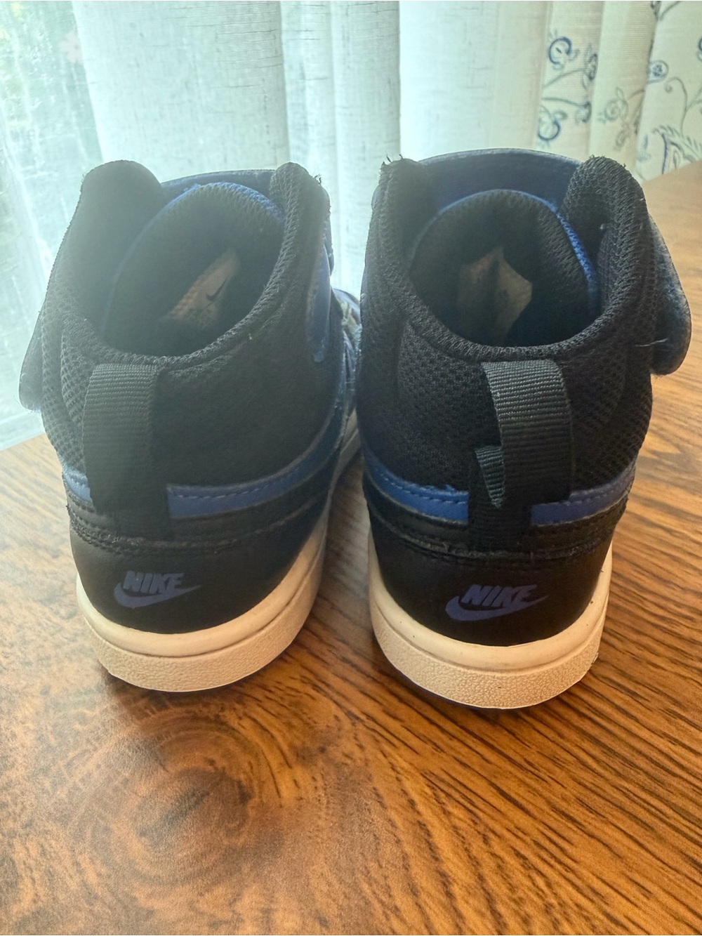 Nike Kids Blue and Black High-Top Sneakers - Picture 9 of 10